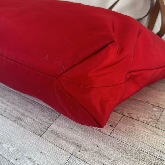 Michael Kors Red Nylon & Tan Leather Trim Tote - Picture 8 of 15